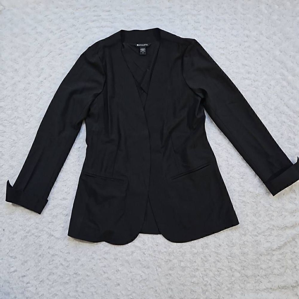 Athleta Avenue Blazer Black Womens Size 4 NWOT